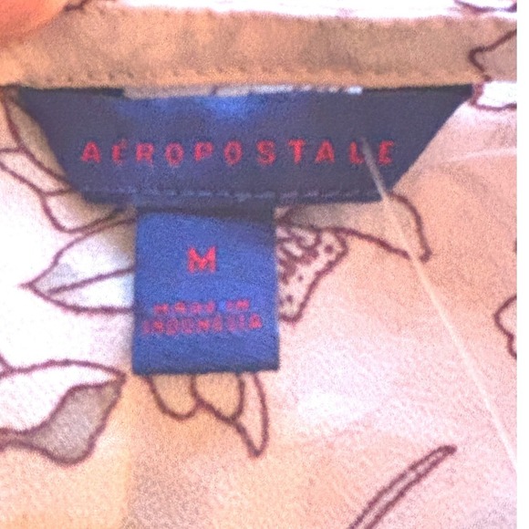 Y2k Vintage Aeropostale Floral Print Bell Sleeve Peplum Blouse Women's Size M - Picture 2 of 8